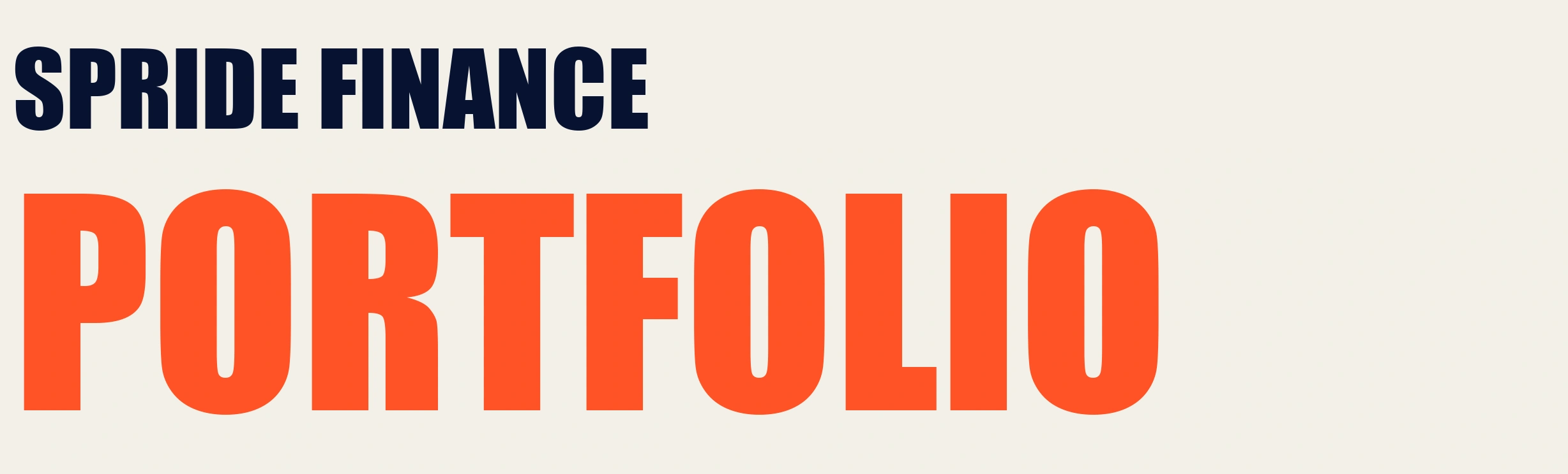 Spride Finance Portfolio